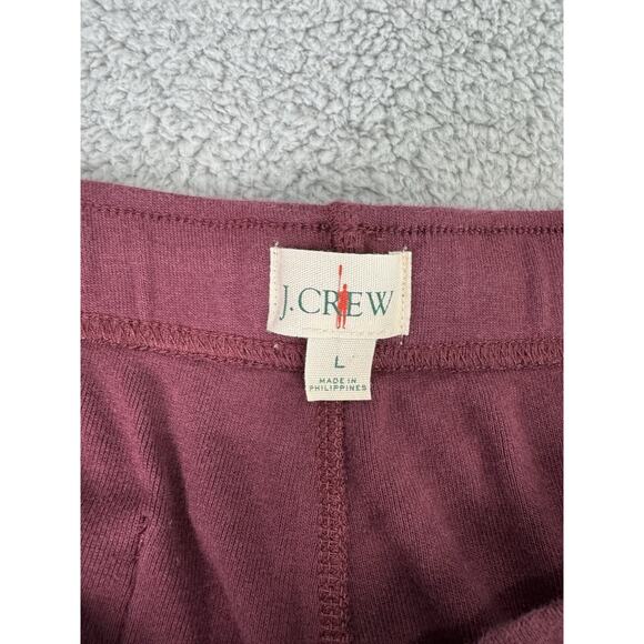 VTG J Crew Sweatpants Joggers Men Large Oarsmen Burgundy Fleece Activewear - Picture 8 of 12